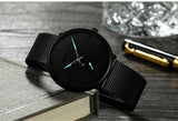 Men Slim Mesh Steel Waterproof Sport Watch
