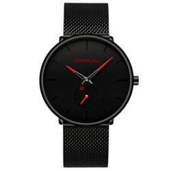 Men Slim Mesh Steel Waterproof Sport Watch