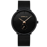 Men Slim Mesh Steel Waterproof Sport Watch