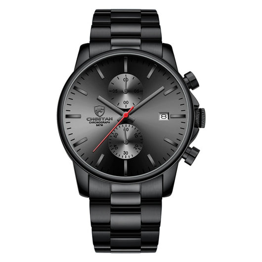 Men Casual Stainless Steel Sports Waterproof Watch