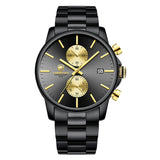 Men Casual Stainless Steel Sports Waterproof Watch