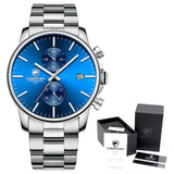 Men Casual Stainless Steel Sports Waterproof Watch
