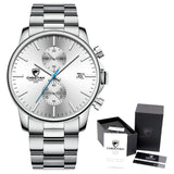 Men Casual Stainless Steel Sports Waterproof Watch